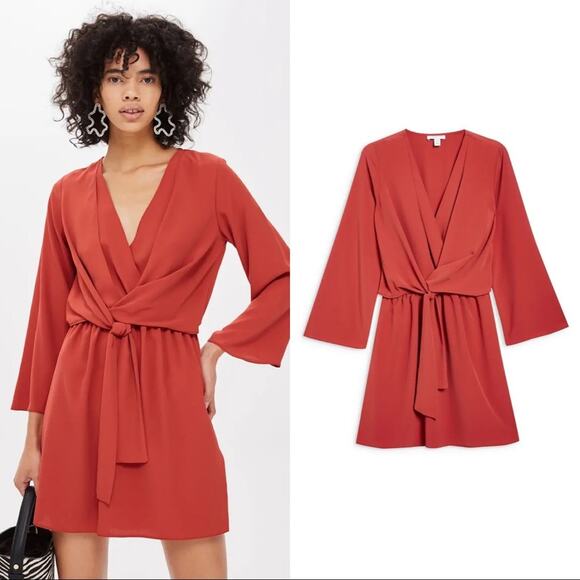 5/$30 TopShop Tiffany Knot Quarter Sleeve Mini Dress - Picture 5 of 7
